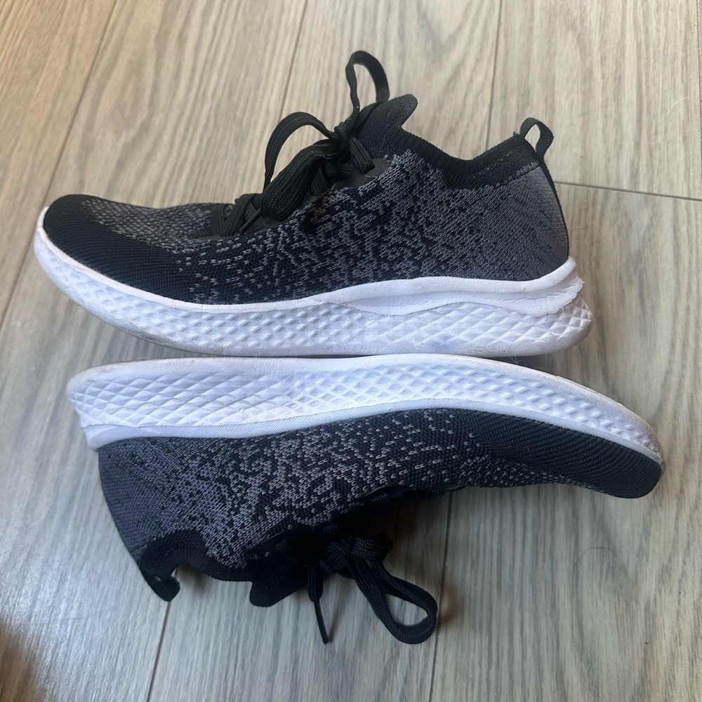 Black and White Knit Sneakers